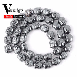 8x10mm Natural Stone Buddha Hematite Beads Charm Accessories Beads