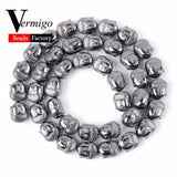 8x10mm Natural Stone Buddha Hematite Beads Charm Accessories Beads