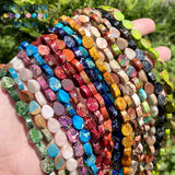 8x10mm Sea Sediment Jaspers Beads Water Droplets 15''