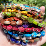 8x10mm Sea Sediment Jaspers Beads Water Droplets 15''