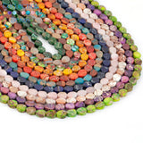 8x10mm Sea Sediment Jaspers Beads Water Droplets 15''