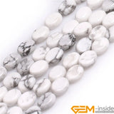 8x10mm Oval Howlite Stone Beads Strand 15 Inch