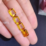 8x10mm Square Citrine Gemstone - Polished Natural Stone