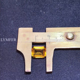 8x10mm Square Citrine Gemstone - Polished Natural Stone