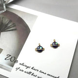 8x11MM Glazing KC Alloy Star Moon Earring Necklace Pendants