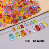 Rainbow Colorful Bear Acrylic Beads for Jewelry Making DIY Bears Necklace