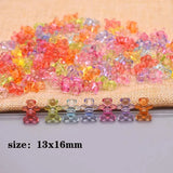 Rainbow Colorful Bear Acrylic Beads for Jewelry Making DIY Bears Necklace