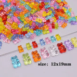 Rainbow Colorful Bear Acrylic Beads for Jewelry Making DIY Bears Necklace