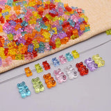 Rainbow Colorful Bear Acrylic Beads for Jewelry Making DIY Bears Necklace