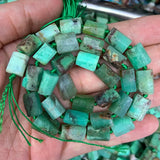 8x11mm Green Opal Stone Beads 15'' Matte Frost Tube Column Spacer