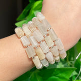 8x11mm Moonstone Faceted Column Beads for DIY Jewelry Making