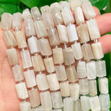8x11mm Moonstone Faceted Column Beads for DIY Jewelry Making
