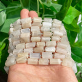 8x11mm Moonstone Faceted Column Beads for DIY Jewelry Making