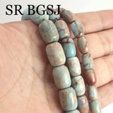 Natural Shoushan Snakeskin Jaspers Stone Loose Beads DIY Bracelet Earrings