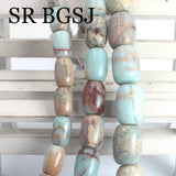 Natural Shoushan Snakeskin Jaspers Stone Loose Beads DIY Bracelet Earrings