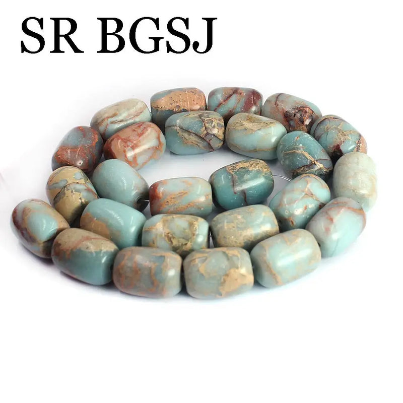 Natural Shoushan Snakeskin Jaspers Stone Loose Beads DIY Bracelet Earrings