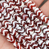 Tibetan Oval Red DZI Beads - 10pcs