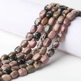 8x12mm Rhodonite Stone Beads Natural Loose Spacer Bead for DIY Bracelet