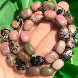 8x12mm Rhodonite Stone Beads Natural Loose Spacer Bead for DIY Bracelet