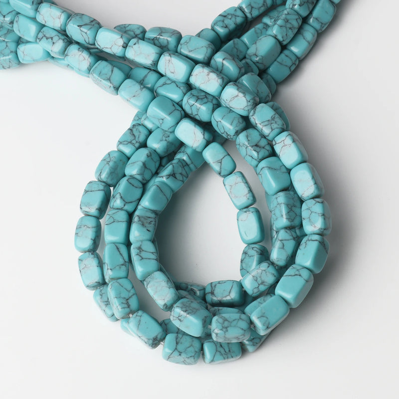 8x12mm Turquoise Stone Spacer Bead for DIY Bracelet Jewelry