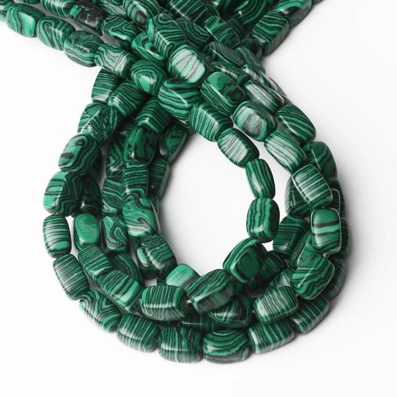 Green Malachite Stone Beads 8x12mm Natural Loose Spacer 15''