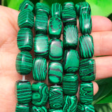Green Malachite Stone Beads 8x12mm Natural Loose Spacer 15''