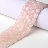 8x12mm Pink Quartz Stone Beads Natural Loose Spacer Beads