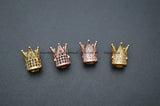 8x12mm Crown Shape Copper Spacer Beads 10pc