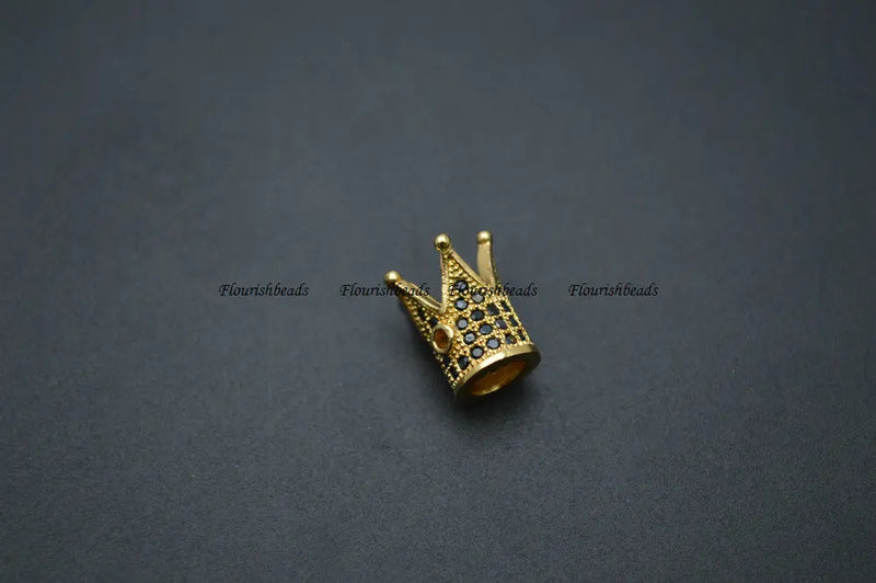 8x12mm Crown Shape Copper Spacer Beads 10pc