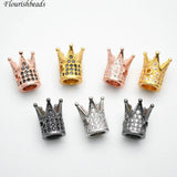 8x12mm Crown Shape Copper Spacer Beads 10pc