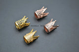 8x12mm Crown Shape Copper Spacer Beads 10pc