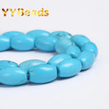 8x12mm Natural Turquoises Rice Shape Beads for Jewelry Making