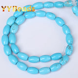 8x12mm Natural Turquoises Rice Shape Beads for Jewelry Making