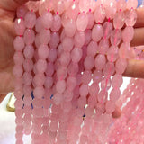 8x12mm Faceted Rose Quartz Beads for Bracelets 15''