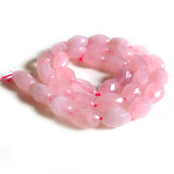 8x12mm Faceted Rose Quartz Beads for Bracelets 15''
