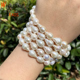 8x12mm Natural Freshwater Baroque Shape Pearl Beads Loose Beads
