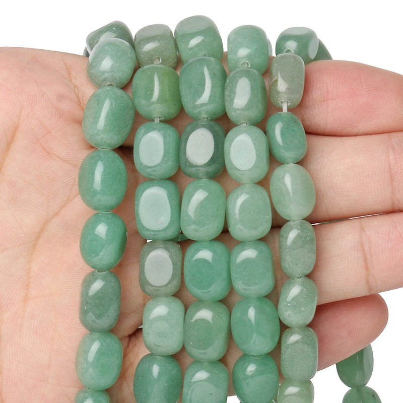 8x12mm Green Aventurine Loose Beads Square Tube Shape for Jewelry Making