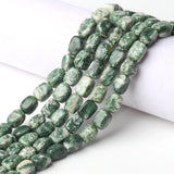 Irregular Green Spot Jaspers 8x12mm Loose Spacer Beads for Jewelry Making