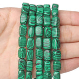 8x12mm Green Malachite Cube Loose Beads for Jewelry Making