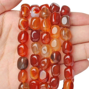 8x12mm Red Agate Tube Beads for Jewelry Making