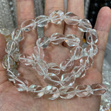 8x12mm Clear Quartz Beads 15'' Twist Olive DIY Crystal Loose Beads