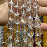 8x12mm Clear Quartz Beads 15'' Twist Olive DIY Crystal Loose Beads