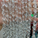 8x12mm Clear Quartz Beads 15'' Twist Olive DIY Crystal Loose Beads
