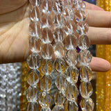 Clear Quartz Twist Olive Beads 8x12mm DIY Jewelry Making Beads