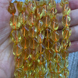 8x12mm Citrine Beads Olive Twist DIY Loose Beads