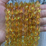 8x12mm Citrine Beads Olive Twist DIY Loose Beads