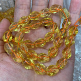 8x12mm Citrine Beads Olive Twist DIY Loose Beads