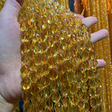 8x12mm Yellow Citrines Beads 15'' Twist Olive DIY Quartz Loose Beads
