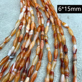 8x15mm Sardonyx Oval Beads Red Agate Matter Loose Spacer Beads 15 inch