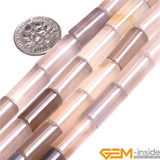 Natural Stone Beads 8x16mm, 4x13mm Column Tube Loose Beads Strand